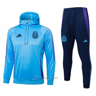 Sweatshirt Tracksuit Argentina Kids 2024-2025 Blue