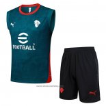 Tracksuit AC Milan Without Sleeves 2025-2026 Green