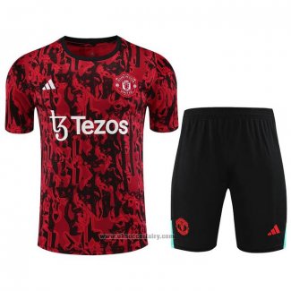 Tracksuit Manchester United Short Sleeve 2023-2024 Red - Shorts