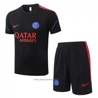 Tracksuit Paris Saint-Germain Short Sleeve 2026-2027 Black - Shorts