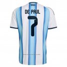 Argentina Player Rodrigo de Paul Home Shirt 2026