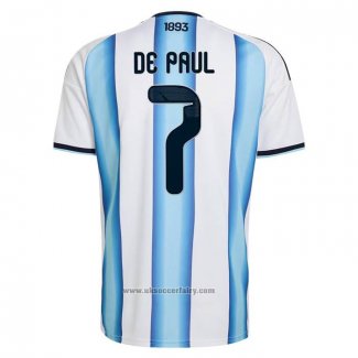 Argentina Player Rodrigo de Paul Home Shirt 2026