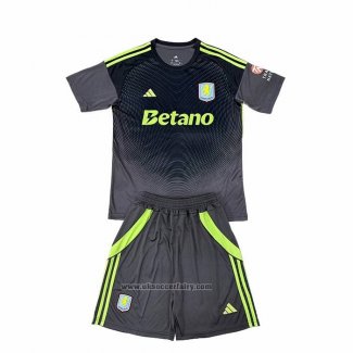 Aston Villa Goalkeeper Shirt Kids 2025-2026 Black