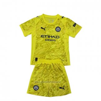 Manchester City Goalkeeper Shirt Kids 2025-2026 Yellow