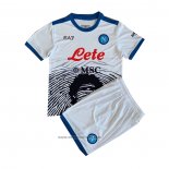 Napoli Maradona Special Shirt Kids 2021-2022 White