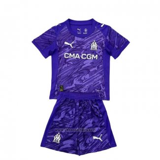 Olympique Marseille Goalkeeper Shirt Kids 2025-2026 Purple