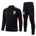 Sweatshirt Tracksuit Brazil 2026-2027 Black Red