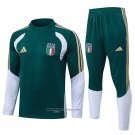Sweatshirt Tracksuit Italy Kids 2025-2026 Green