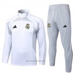 Sweatshirt Tracksuit Real Madrid 2025-2026 White Grey