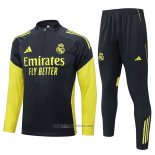 Sweatshirt Tracksuit Real Madrid Kid 2025-2026 Black Yellow