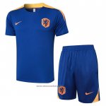 Tracksuit Holland Short Sleeve 2024-2025 Blue - Shorts