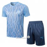Tracksuit Manchester City Short Sleeve 2024-2025 Blue - Shorts