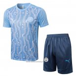 Tracksuit Manchester City Short Sleeve 2024-2025 Blue - Shorts