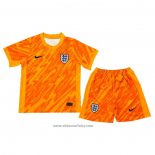 England Goalkeeper Shirt Kids 2024 Orange