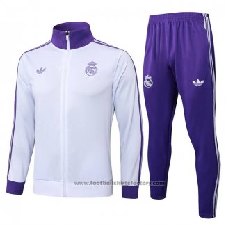 Jacket Tracksuit Real Madrid 2024-2025 White Purple