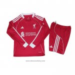 Liverpool Home Shirt Long Sleeve Kids 2025-2026