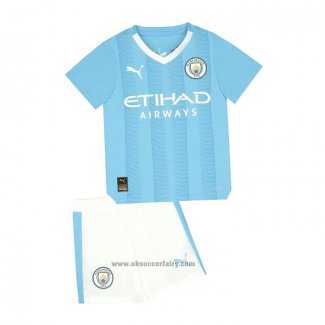 Manchester City Home Shirt Kids 2023-2024