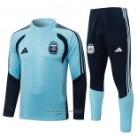 Sweatshirt Tracksuit Argentina Kids 2025-2026 Blue Black