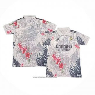 Thailand Real Madrid Dragon Shirt 2025-2026 White Red