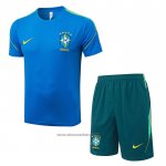 Tracksuit Brazil Short Sleeve 2026-2027 Blue - Shorts