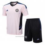 Tracksuit Manchester United Short Sleeve 2022-2023 Rosa - Shorts