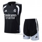 Tracksuit Real Madrid Without Sleeves 2025-2026 Black