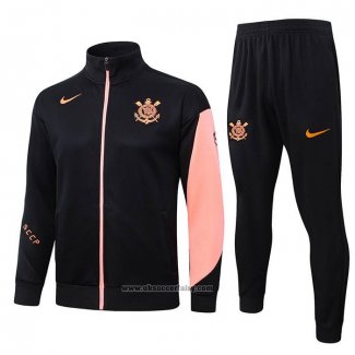 Jacket Tracksuit Corinthians Kids 2025-2026 Black Orange