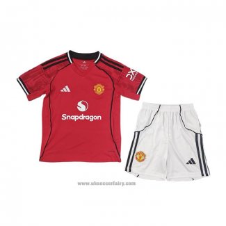 Manchester United Home Shirt Kids 2025-2026