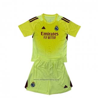 Real Madrid Goalkeeper Shirt Kids 2025-2026 Yellow