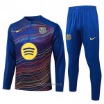 Sweatshirt Tracksuit Barcelona Kids 2025-2026 Blue Yellow