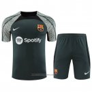 Tracksuit Barcelona Short Sleeve 2023-2024 Green - Shorts