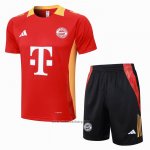 Tracksuit Bayern Munich Short Sleeve 2024-2025 Red - Shorts