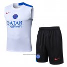 Tracksuit Paris Saint-Germain Without Sleeves 2025-2026 White