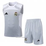 Tracksuit Real Madrid Without Sleeves 2025-2026 Grey White