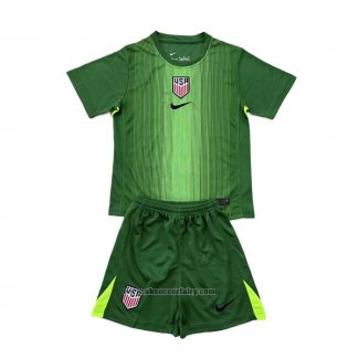 United States Goalkeeper Shirt Kids 2025 Green