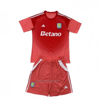 Aston Villa Goalkeeper Shirt Kids 2025-2026 Red