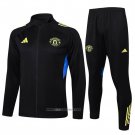 Jacket Tracksuit Manchester United 2025-2026 Black Yellow
