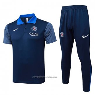 Polo Set del Paris Saint-Germain 2025-2026 Blue