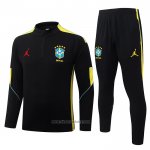 Sweatshirt Tracksuit Brazil 2026-2027 Black Yellow
