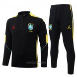 Sweatshirt Tracksuit Brazil 2026-2027 Black Yellow