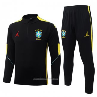 Sweatshirt Tracksuit Brazil 2026-2027 Black Yellow