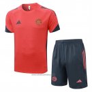 Tracksuit Bayern Munich Short Sleeve 2025-2026 Orange - Shorts