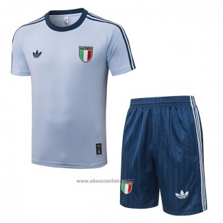 Tracksuit Italy Short Sleeve 2026-2027 Blue - Shorts