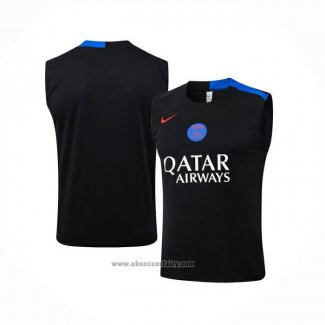 Training Shirt Paris Saint-Germain Without Sleeves 2025-2026 Black