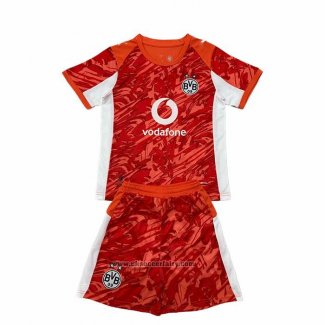 Borussia Dortmund Away Goalkeeper Shirt Kids 2025-2026 Red