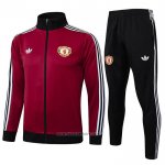 Jacket Tracksuit Manchester United Kids 2024-2025 Dark Red