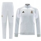 Jacket Tracksuit Real Madrid 2025-2026 Kids Grey White