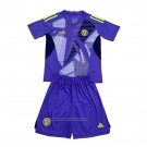 Scotland Goalkeeper Shirt Kids 2024 Blue