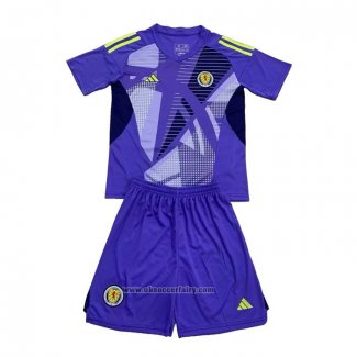 Scotland Goalkeeper Shirt Kids 2024 Blue