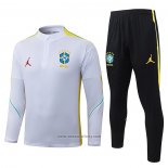 Sweatshirt Tracksuit Brazil Kids 2026-2027 White